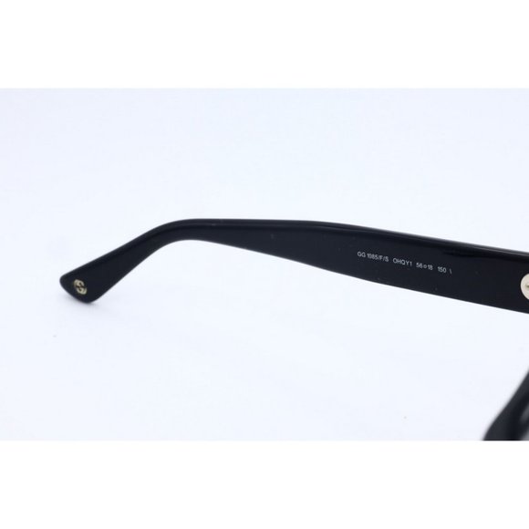 New Authentic Gucci GG 1085/F/S OHQY1 Black/Havana Square Sunglasses Gray (A) - Picture 5 of 6